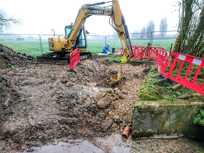 Concrete Outfall Replacement in Bishops Sutton