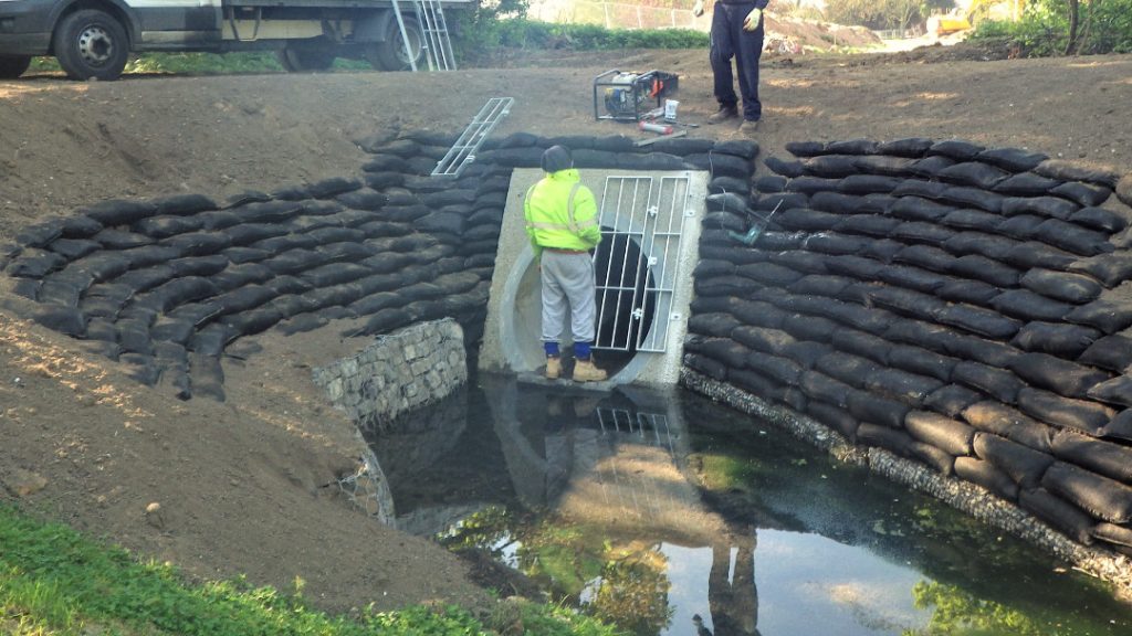 Headwall Construction in Firs Farm Wetlands